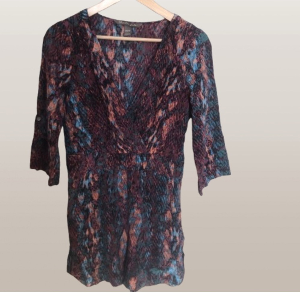Charlie Jade Boho Flowy Silk Jumpsuit Romper XS